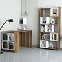 Hanah Home Combo de Mesa de Estudio y Estantería Nogal y Blanco